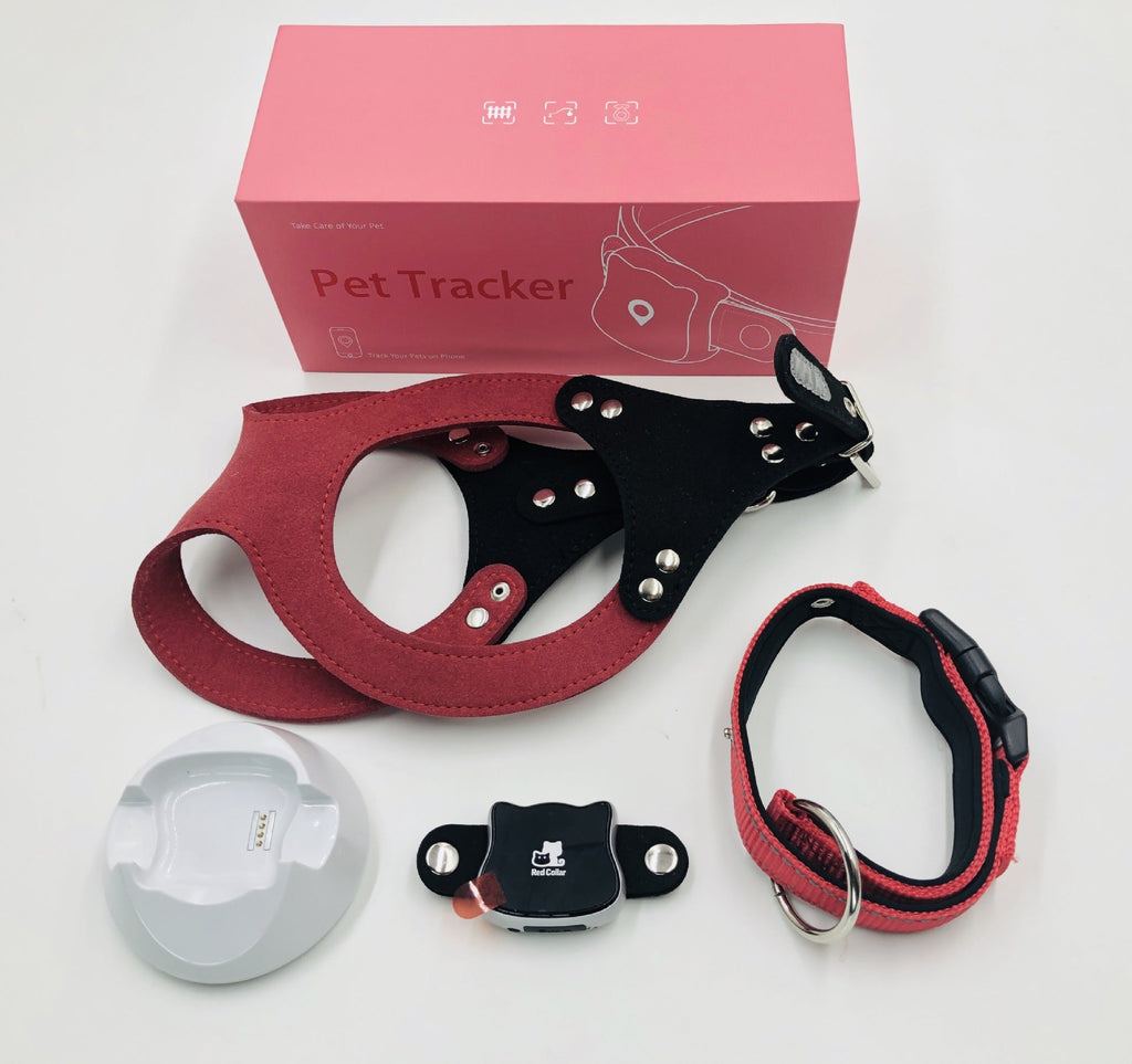 Smart GPS Location Pet Tracker Collar And Harness Set For Cats And Small Dogs